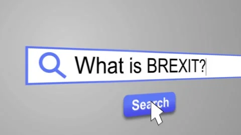 "What is BREXIT" Typing into Search Engine on Computer Screen Stock Footage 105667729