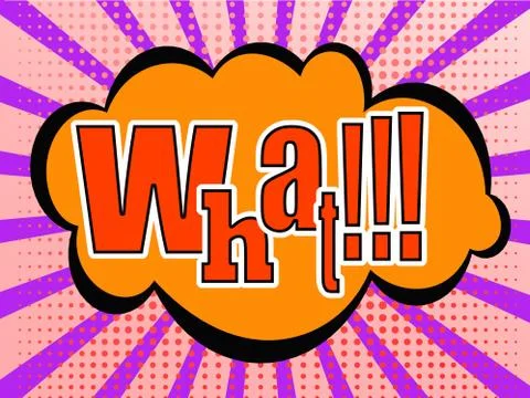 What Comic Speech Bubble Illustrazione stock