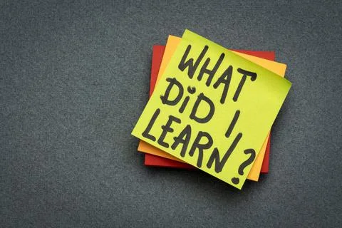 What did I learn? Stock Photos