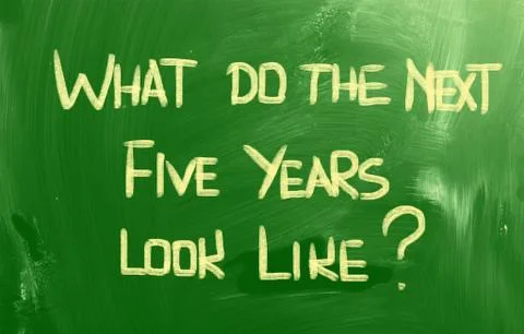 What Do The Next Five Years Look Like Concept Stock Illustration