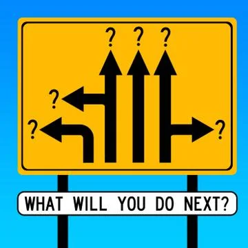 What to do next Stock-Illustration