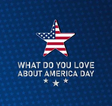 What Do You Love About America Day Stock-Illustration