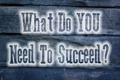 What do you need to succeed concept Stock Illustration