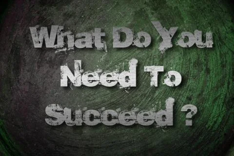 What do you need to succeed concept Stock Illustration