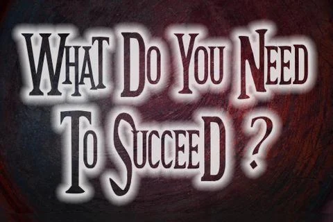 What do you need to succeed concept Stock Illustration