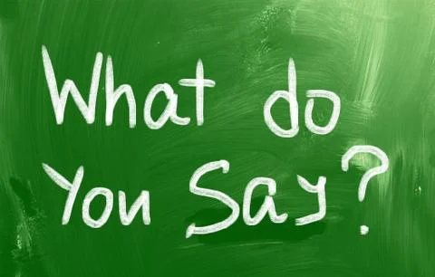 What do you say concept Illustrazione stock