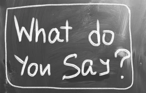 What do you say concept Stock Illustration