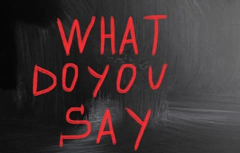 What do you say? Stock Illustration