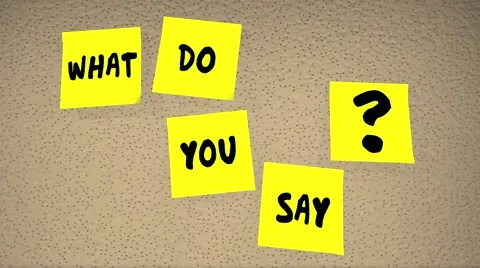 What Do You Say Question Opinion Feedback Survey Stock Footage 61093339