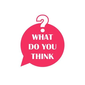 What do you think. Red bubble Ilustração Stock