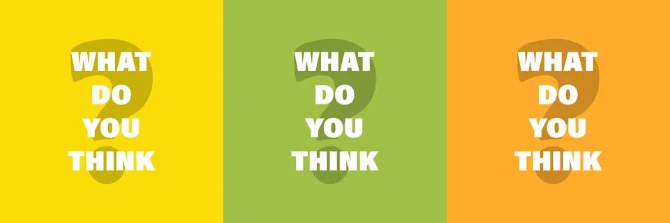 What do you think. Set of posters 스톡 일러스트