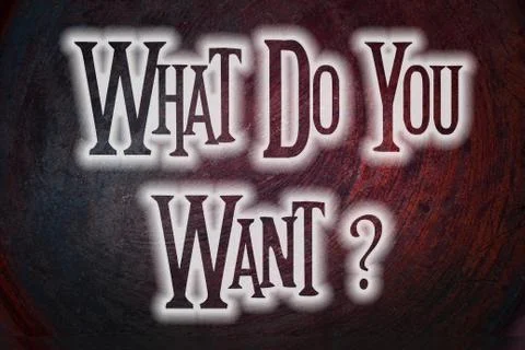 What do you want concept Stock Illustration