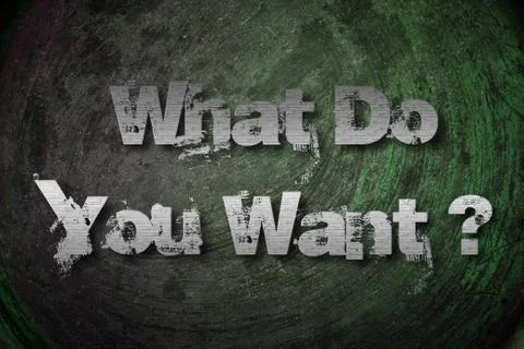 What do you want concept Stock Illustration