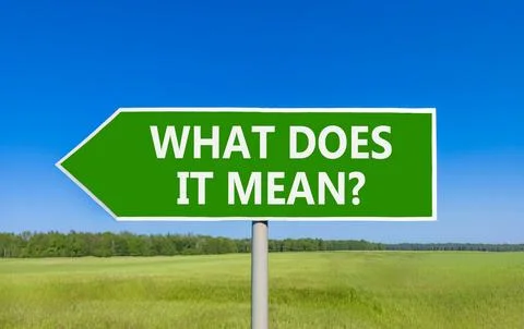 What does it mean words symbol. Concept words What does it mean on beautifu.. 库存照片
