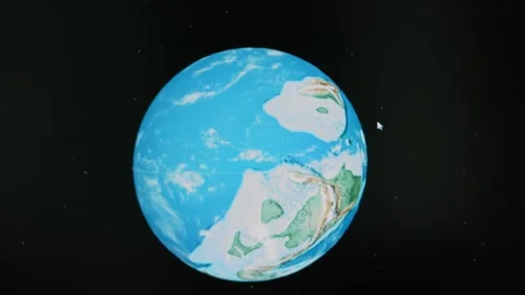 What Earth looked like during the Devonian Period. Earth 400 millions years ago. Stock Footage 272818180