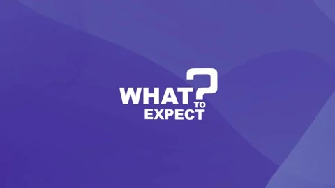 What to expect sign on blue background Stock Footage 276347549