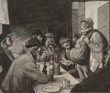 What the father does is well done, Andersen's tales, illustrations by Hans Te Stock Illustration