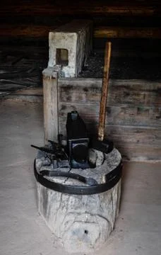 What a forge looked like. Stock Photos