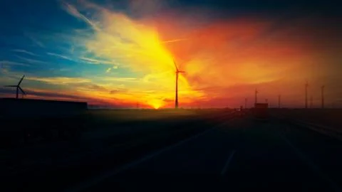 What happens to wind power when there's no wind . Foto stock