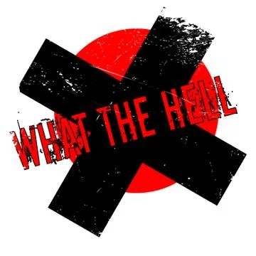What The Hell rubber stamp 스톡 일러스트