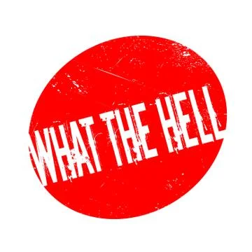 What The Hell rubber stamp 스톡 일러스트
