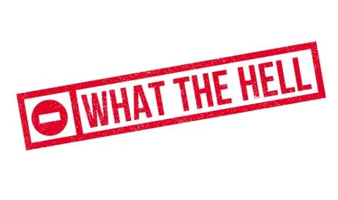 What The Hell rubber stamp 스톡 일러스트
