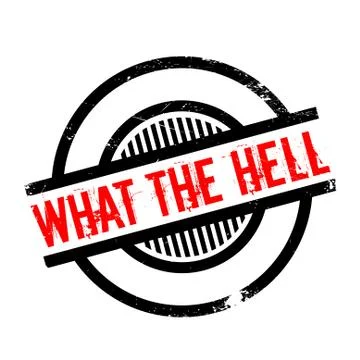 What The Hell rubber stamp 스톡 일러스트