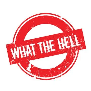 What The Hell rubber stamp 스톡 일러스트