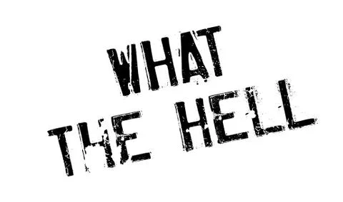 What The Hell rubber stamp 스톡 일러스트