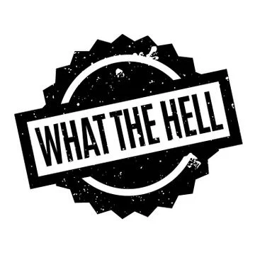 What The Hell rubber stamp 스톡 일러스트