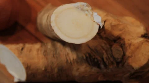 What is that? Horseradish Root Stock Footage 37415108