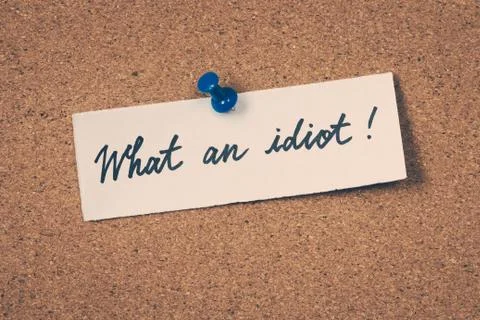 What an idiot Stock Photos