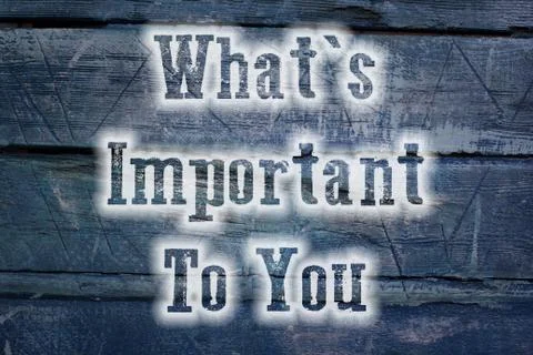 What is important to you concept Stock Illustration