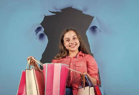 What is inside. presents in packages. big sale offer. school market sale began Stock Photos