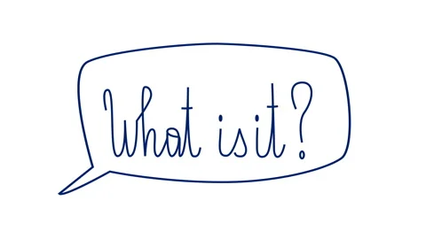 What is it? self drawing question in speech bubble on white background. 스톡 동영상 141197098