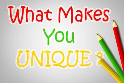 What makes you unique concept Stock Illustration