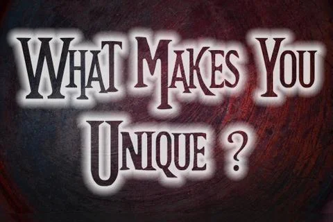 What makes you unique concept Stock Illustration