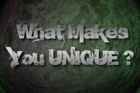 What makes you unique concept Stock Illustration