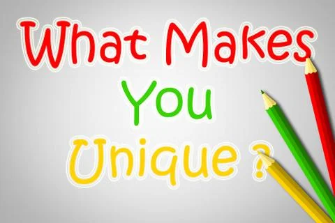 What makes you unique concept Stock Illustration