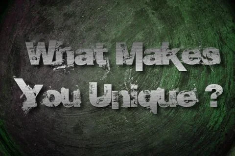 What makes you unique concept Stock Illustration
