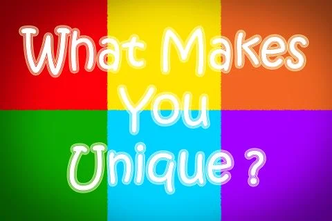 What makes you unique concept Stock Illustration