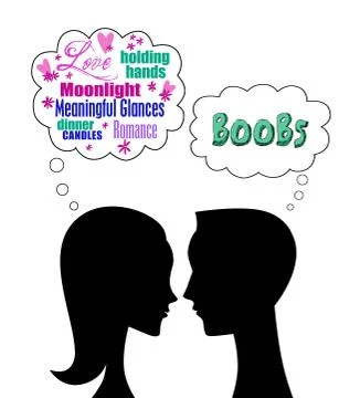 What Men Are Thinking Stock Illustration
