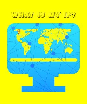What is my IP question, text. Search for your digital address. Quote to use f Illustrazione stock
