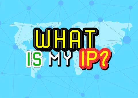 What is my IP question, text. Search for your digital address. Quote to use f Illustrazione stock