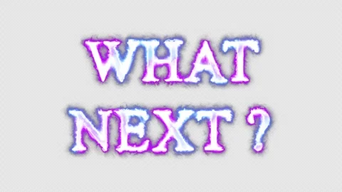 What next neon effects, text animation on transparent background Stock Footage 301290442