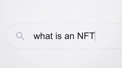 What is an NFT - Internet browser search bar question typing text with camera Stock Footage 194784366