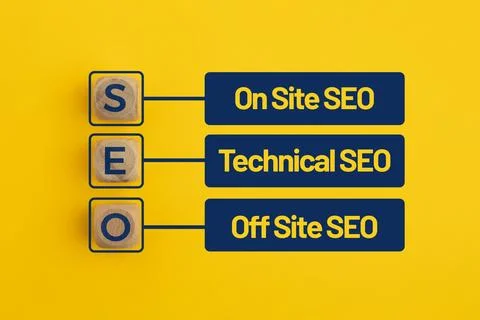 What is a SEO. on-site, SEO, Technical SEO. Finance Business Concept. Techn.. Stock Photos