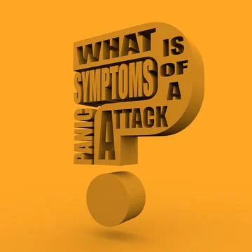 What is symptoms of panic attack text Stock Illustration