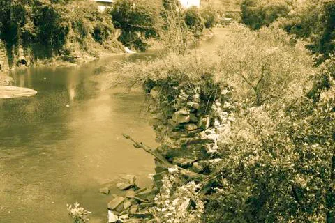 What use to be bridge leftover Stock Photos