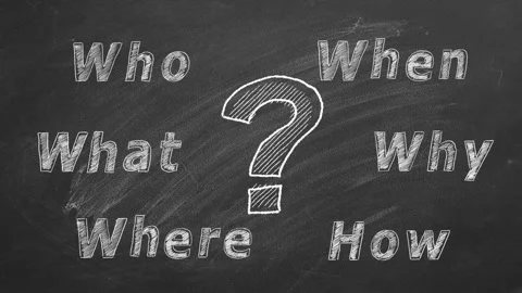 What, Where, Who, Why, When, How | Stock Video | Pond5